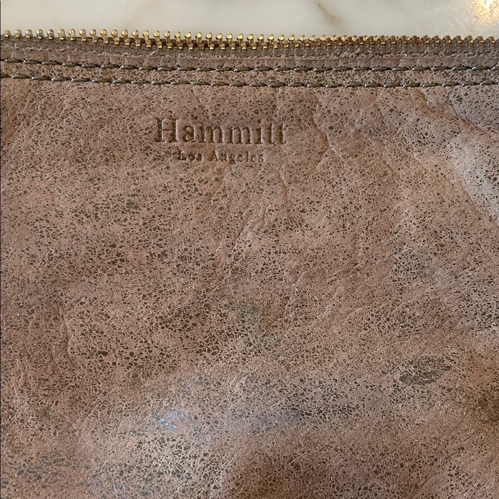 Hammitt Distressed Brown Leather Pouch